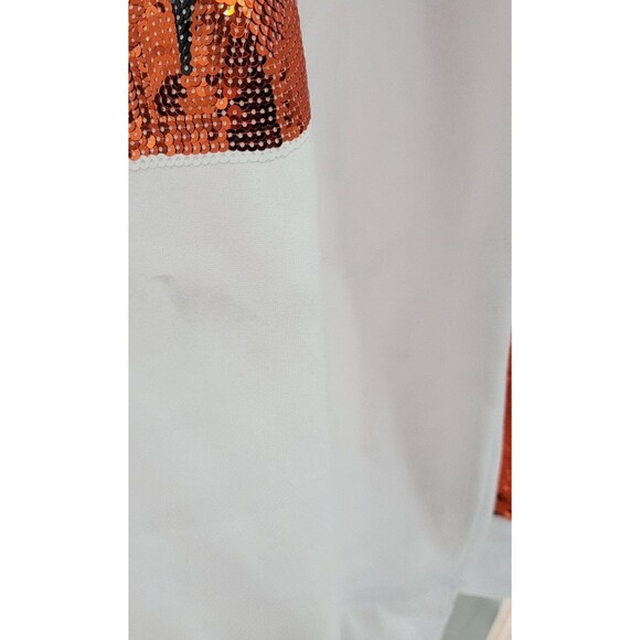 Cuce White Cincinnati Bengals Sequin Sleeve V-Neck Pullover Sweatshirt NWT - Picture 8 of 8